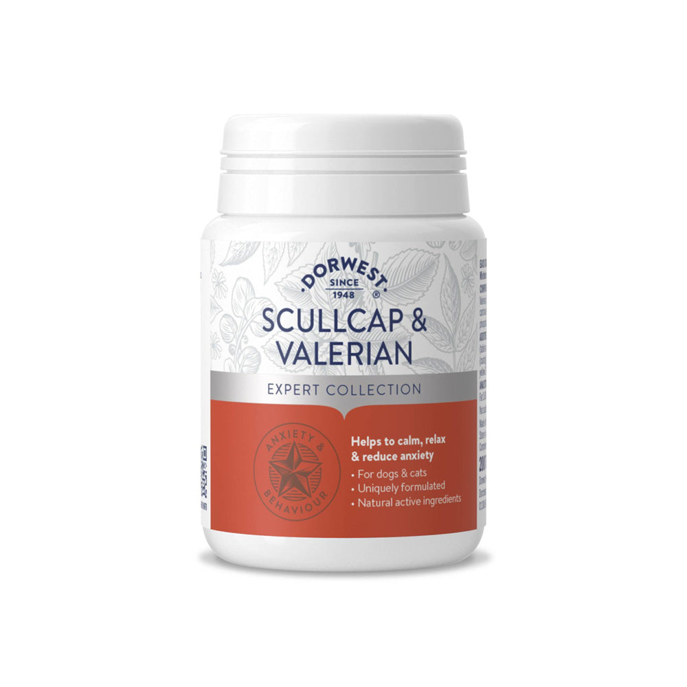 Dorwest Scullcap & Valerian Tablets Dog & Cat 'Anxiety support'