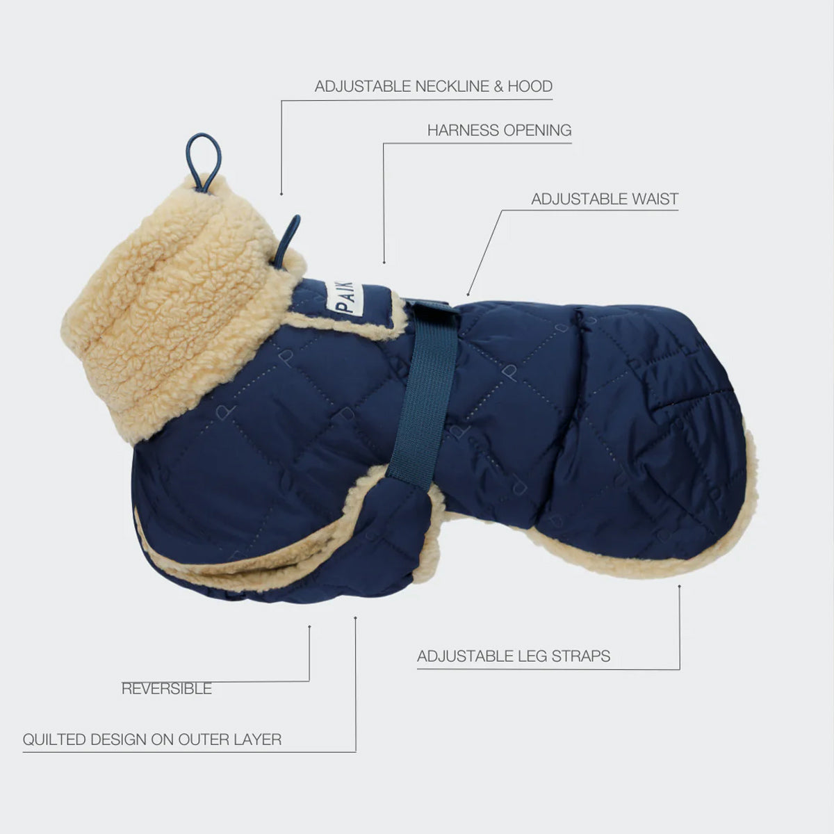 PAIKKA Reflektierender & Wasserdichter Hunderegenmantel Lite in Pink