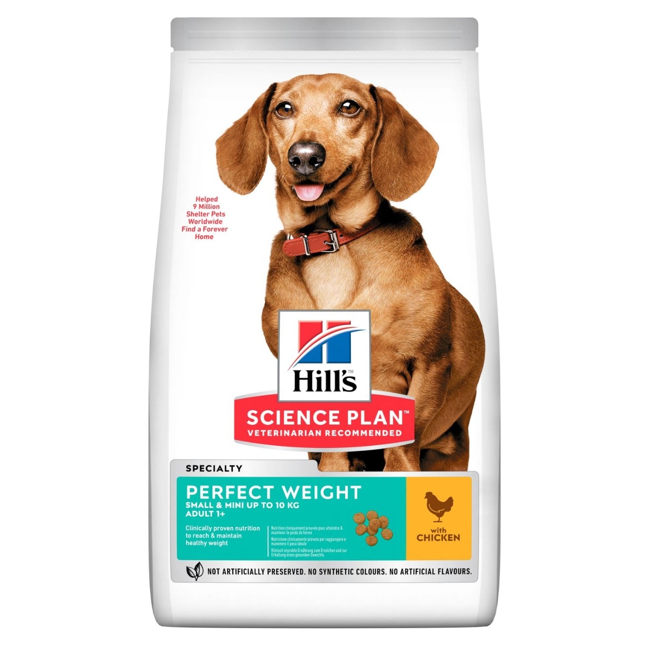Hills Science Plan Perfect Weight Adult Small & Mini Breed Dry Dog Food with Chicken