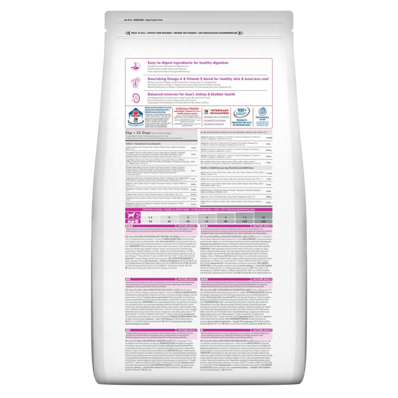 Hills Science Plan Mature Adult Small & Mini Breed Dry Dog Food with Chicken