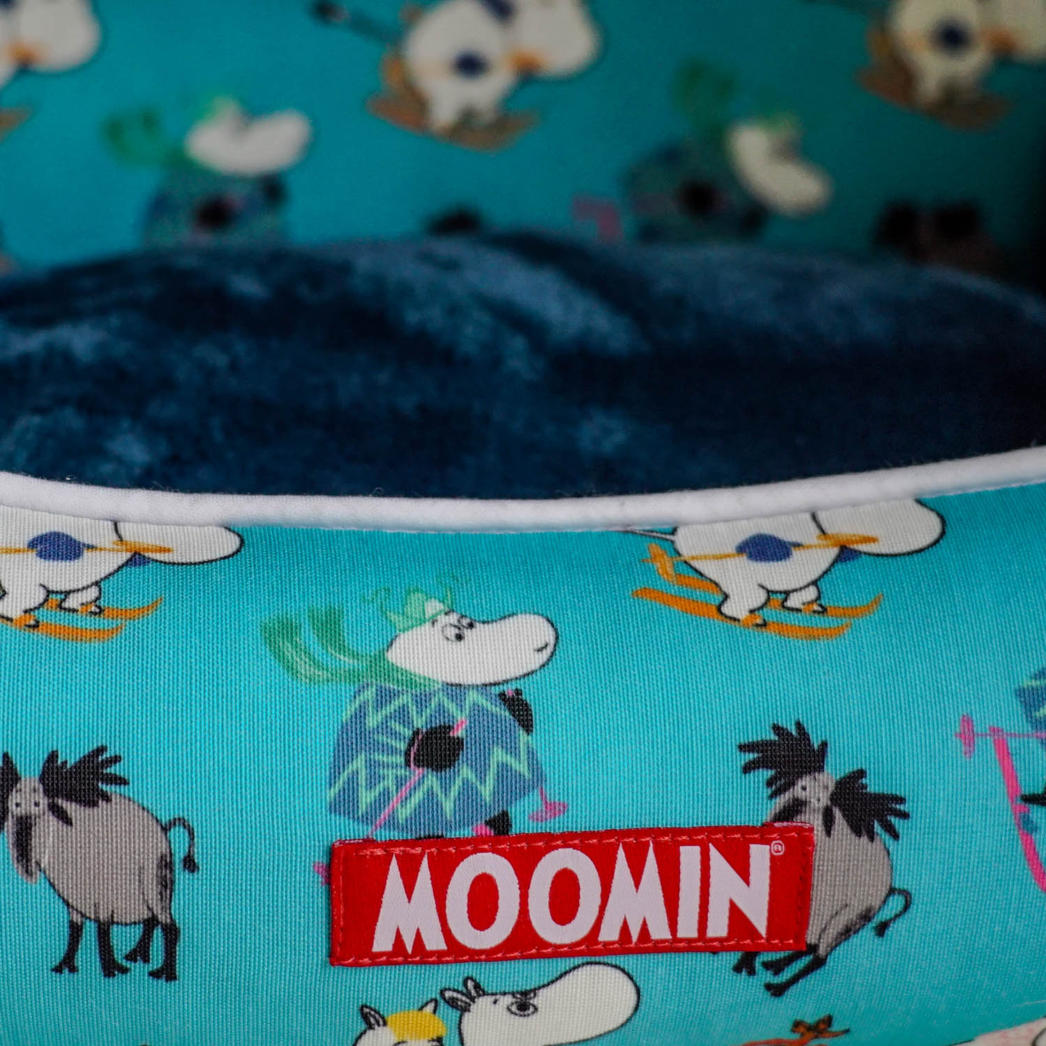 Moomins Blue Ski Holidays Bed by SohoPoms