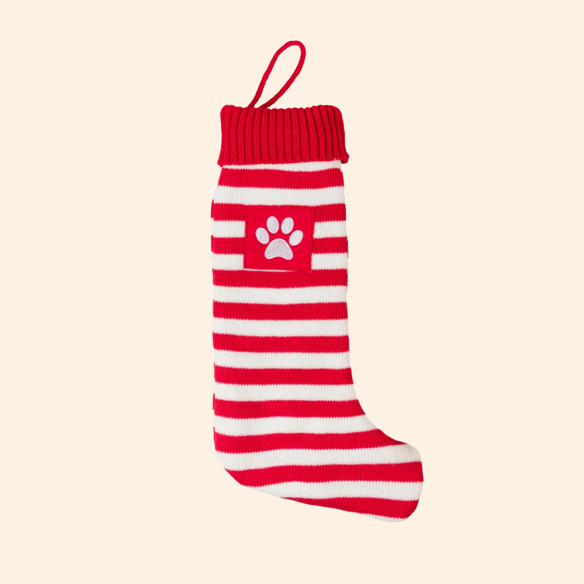 House of Paws Christmas Knitted Stripe Dog Stocking