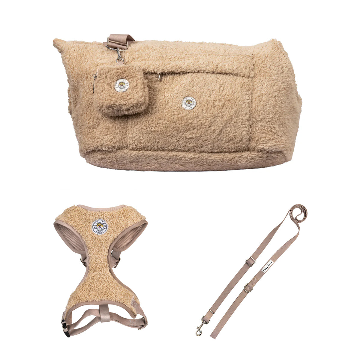 Carnaby Vanilla Cream Carrier, Harness and Lead Starter Set