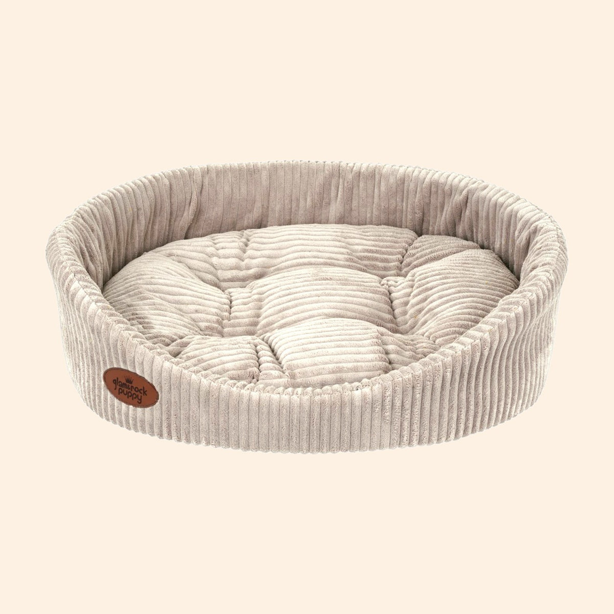 Light Cream | Zoom Pufa Luxury Dog Bed by Glam & Rock Puppy