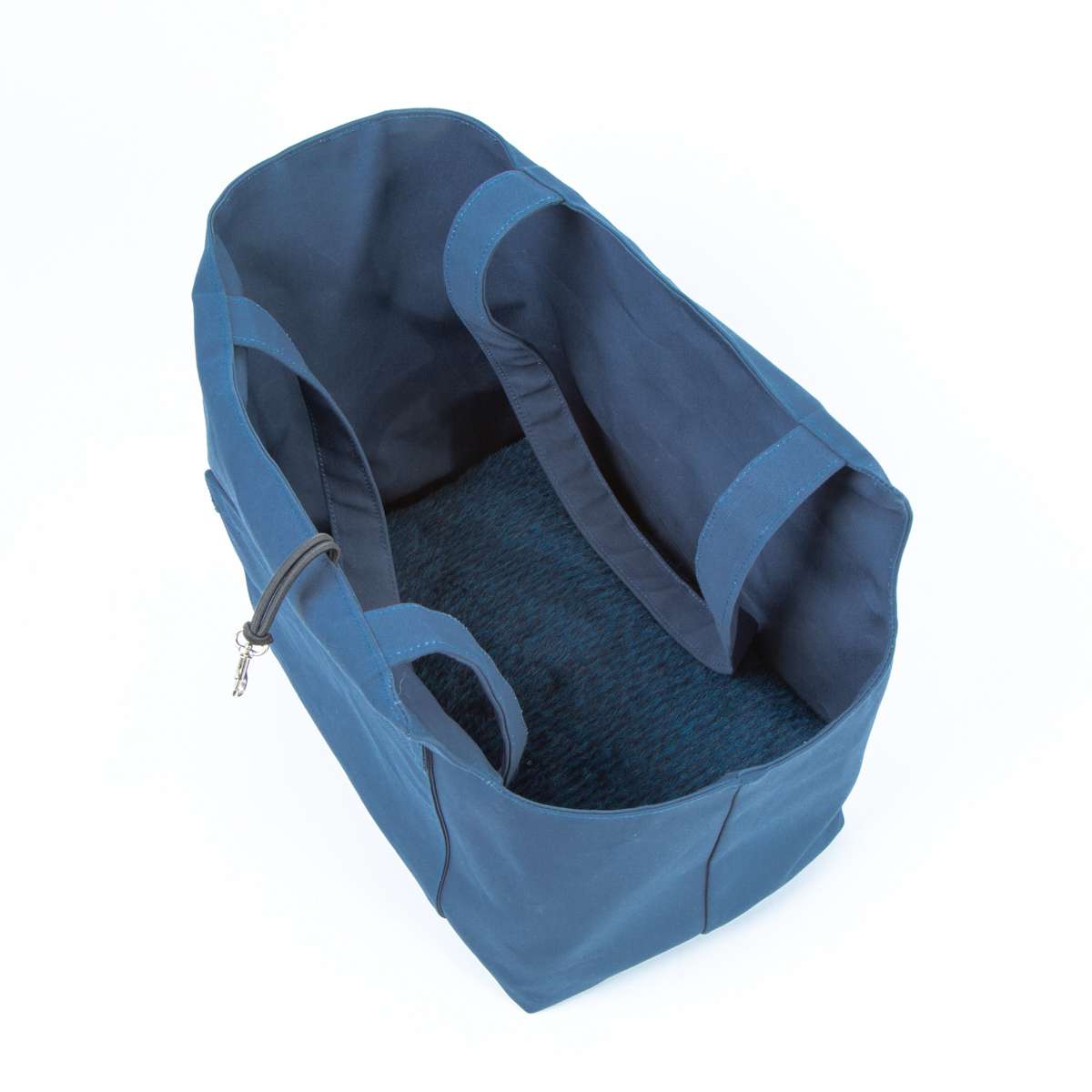 Waxed Cotton Rainy Poms Carrier Navy by SohoPoms