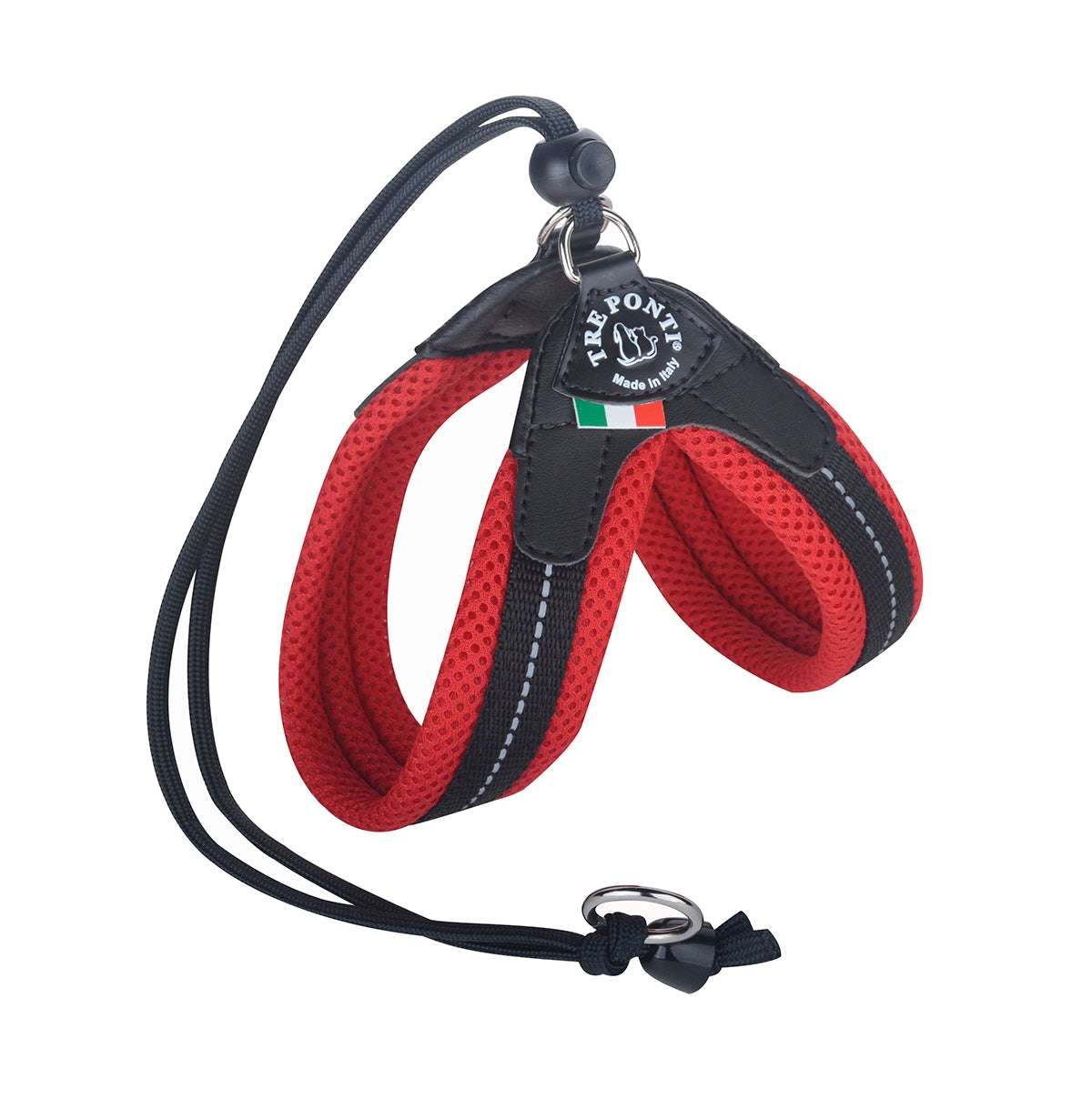red harness mesh  adjustable for dogs