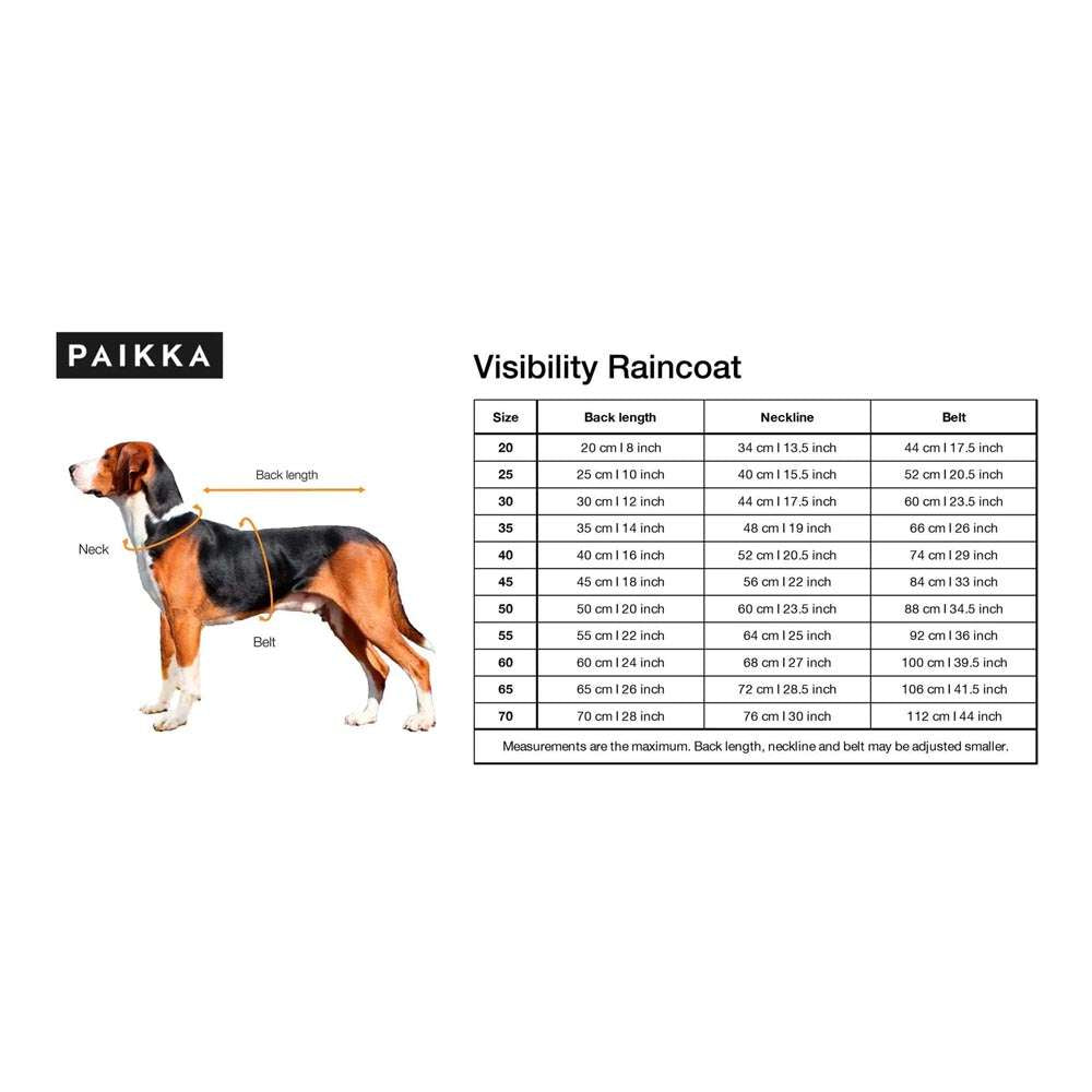 PAIKKA High Visibility Dog Raincoat Lite - Leo