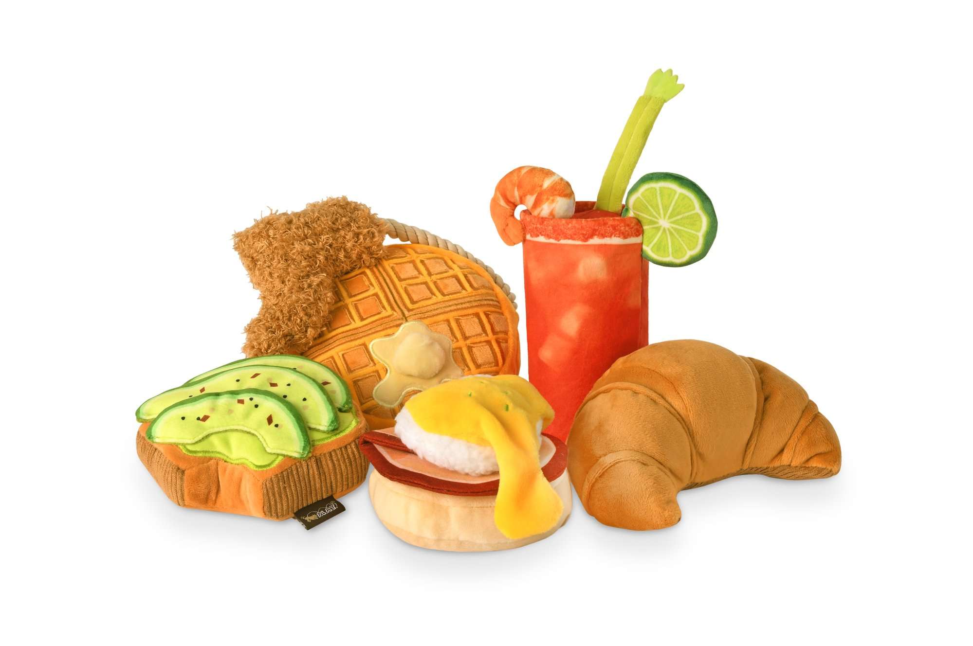PLAY Jouet pour chien en peluche Croissant pour chiot Barking Brunch