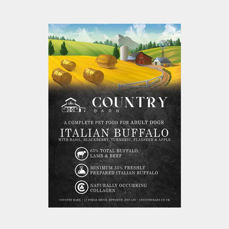 Nourriture pour chiens adultes Buffalo italien de Country Barn