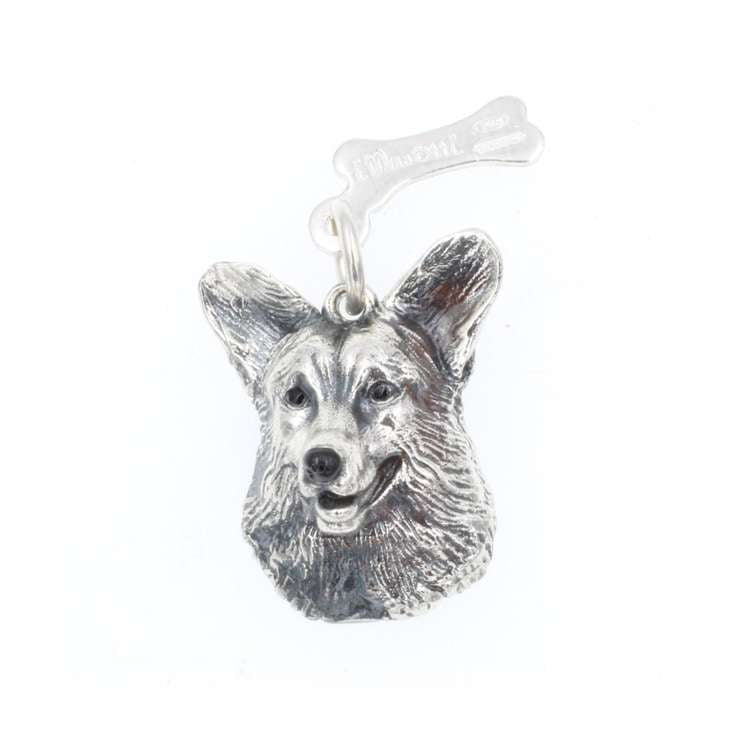 Sterling Silver iMusotti Large dog pendant with eyelet