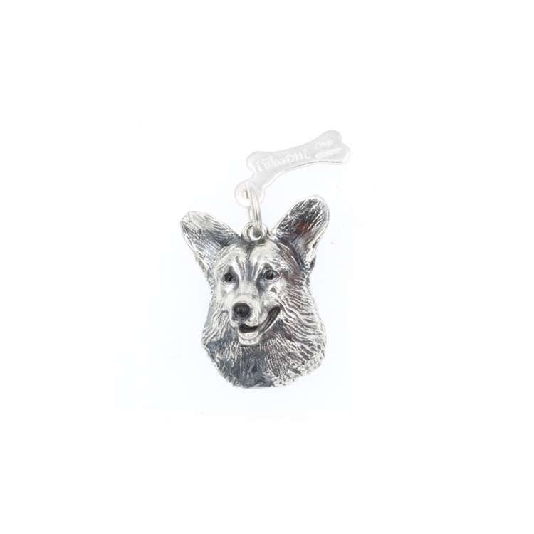 Sterling Silver iMusotti Small dog pendant with carabiner