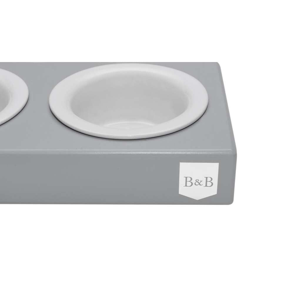 Grey DUO CERAMIC Dog Bowl from Bowl & Bone