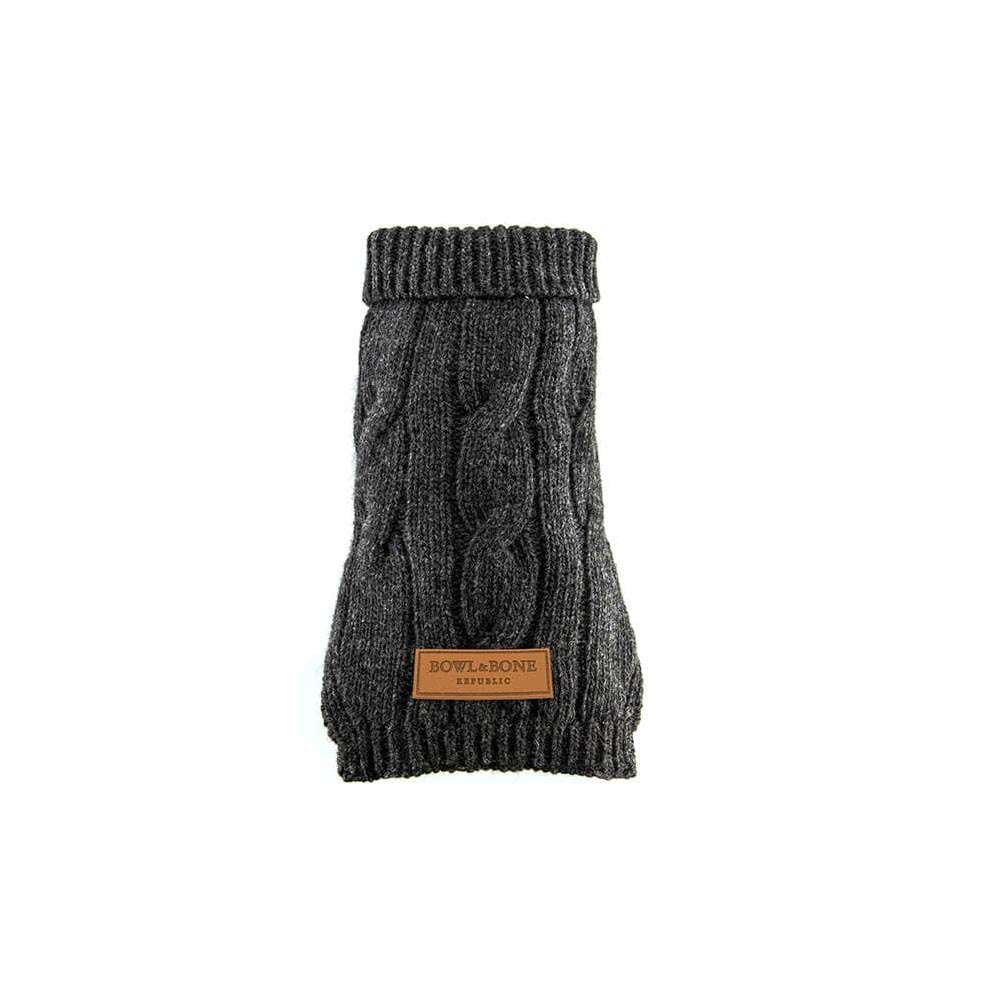 Graphite ASPEN Dog Sweater from Bowl & Bone