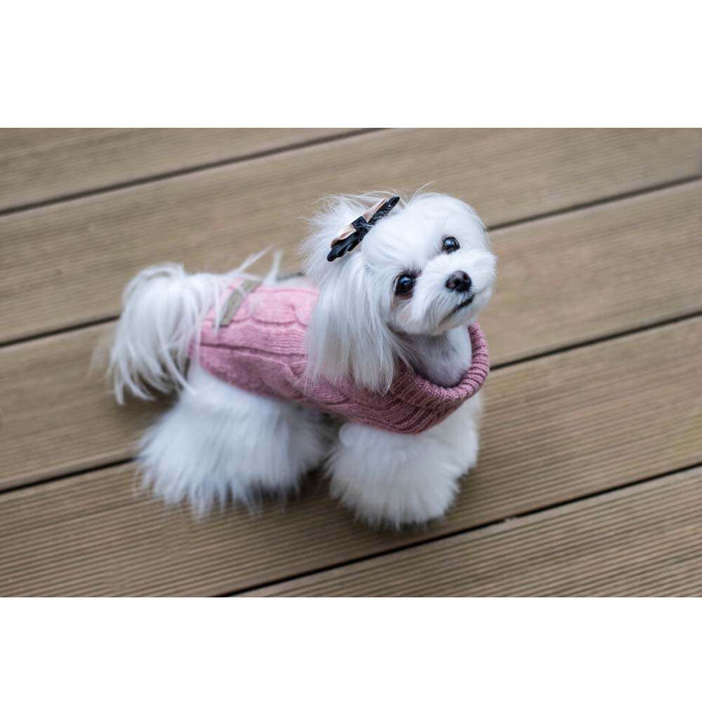 Pink ASPEN Dog Sweater from Bowl & Bone