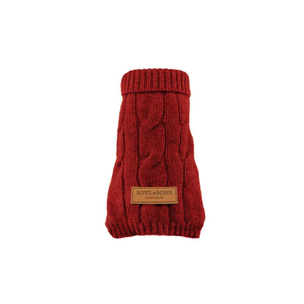 Red ASPEN Dog Sweater from Bowl & Bone