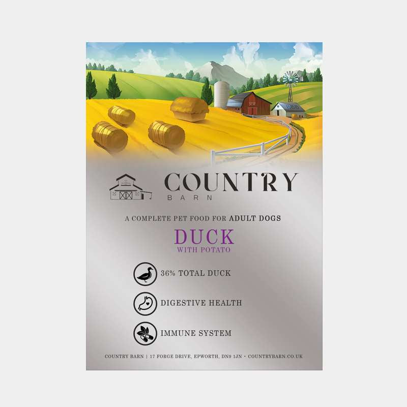 Duck & Potato Premium Adult Dog Food from Country Barn