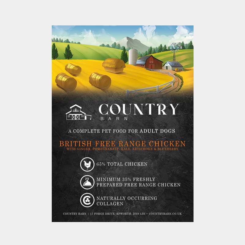 British Free Range Chicken Adult Dog Food by Country Barn