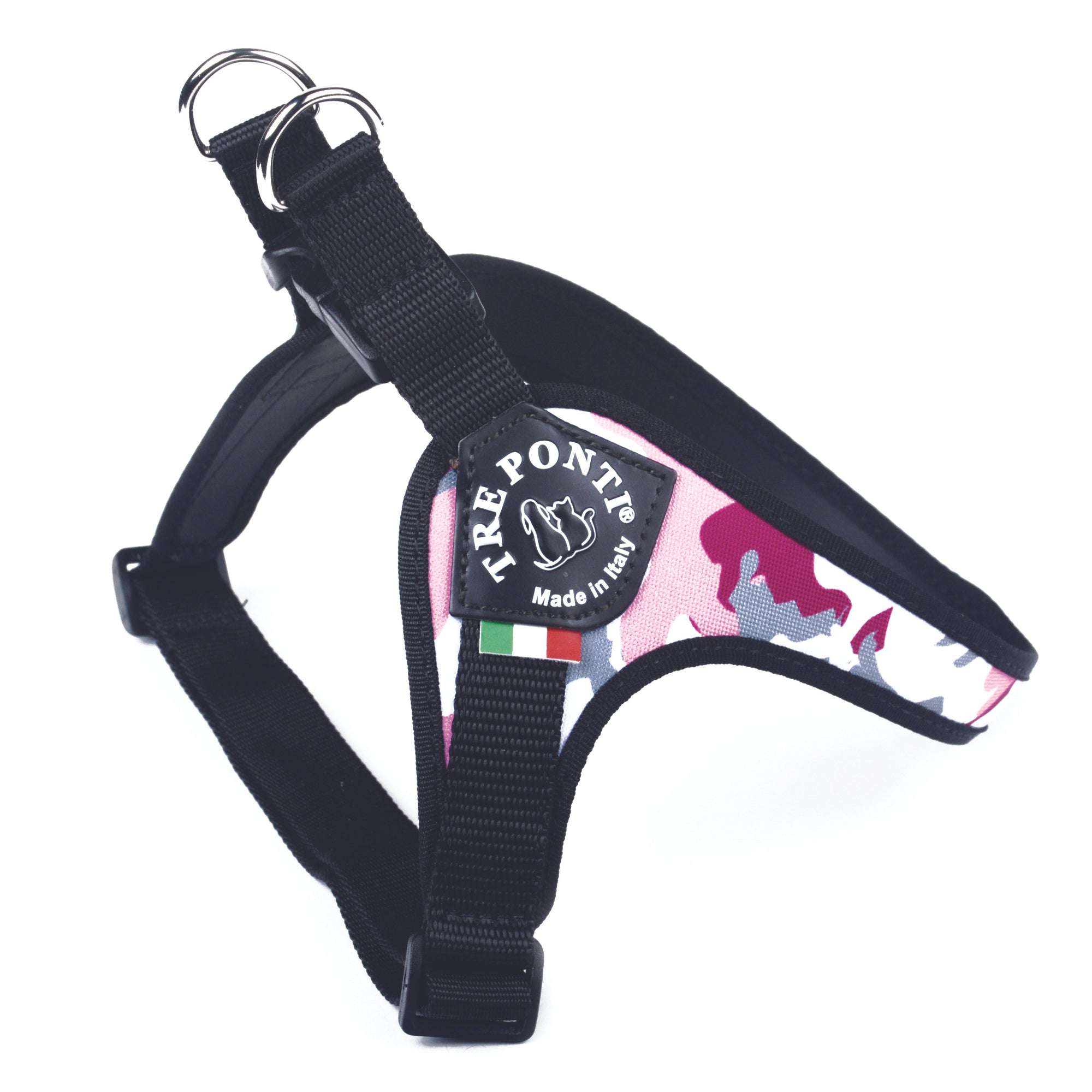 Tre Ponti  Easy Fit Pink Camouflage Harness with Adjustable Girth